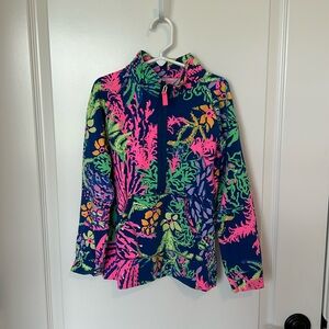 Lilly Pulitzer Girls Little Skipper Popover Indigo All A Glow L (8-10)